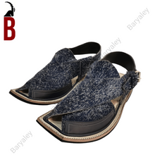 Load image into Gallery viewer, Black Sabaro Baryaley-Charsadda Chappal