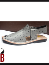 Load image into Gallery viewer, Greyish Lorum Baryaley- Peshawari Chappal