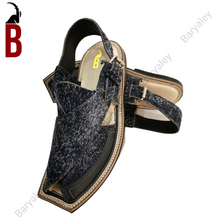 Load image into Gallery viewer, Black Sabaro Baryaley-Charsadda Chappal
