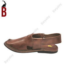 Load image into Gallery viewer, Burnt Umber Baryaley-Kaptaan Chappal
