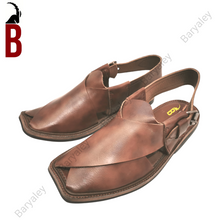 Load image into Gallery viewer, Burnt Umber Baryaley-Kaptaan Chappal
