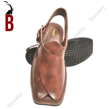 Load image into Gallery viewer, Burnt Umber Baryaley-Kaptaan Chappal
