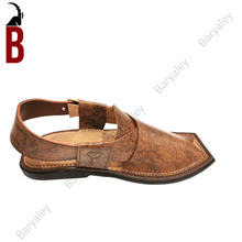 Load image into Gallery viewer, Marrone aranciato Baryaley-Charsadda Chappal
